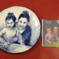 Hand Painted portrait ceramic plate
