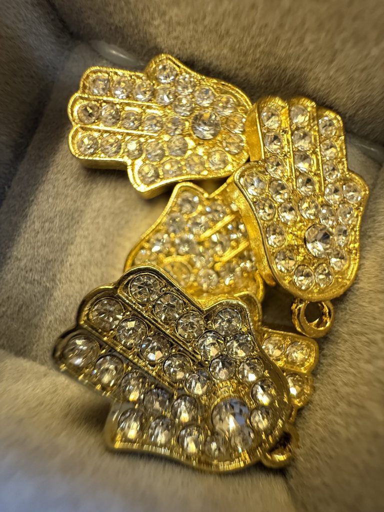 Crystal hamsa hand charms
