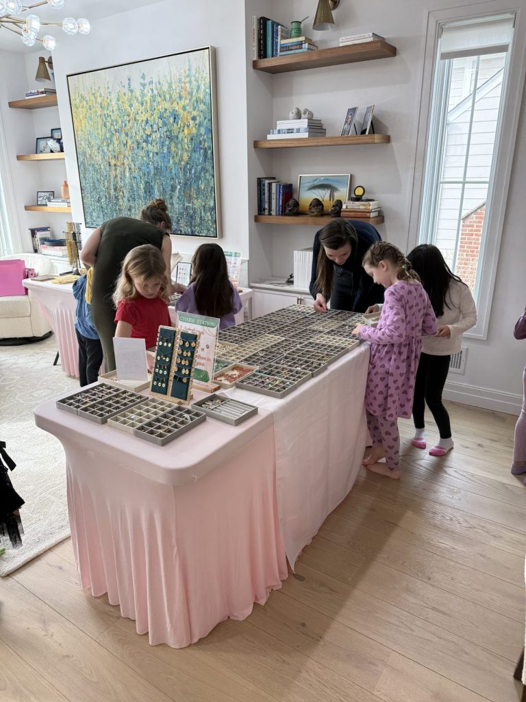 Two Charm Bar tables set up in a living room